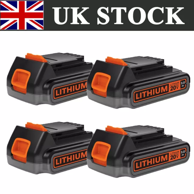 UK FOR Black+Decker Battery BL1518 Slide 3.8Ah Lithium-Ion 18V Power 3.0Ah NEW