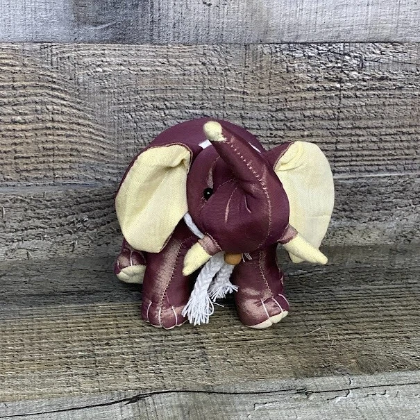 Genuine Thai Silk Elephant Stuffed Toy Animal RARE