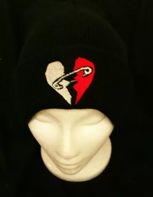 5 Sos Berretto Rotto Cuore Sicurezza Perno Cappello Inverno da Ragazza Sci Skull