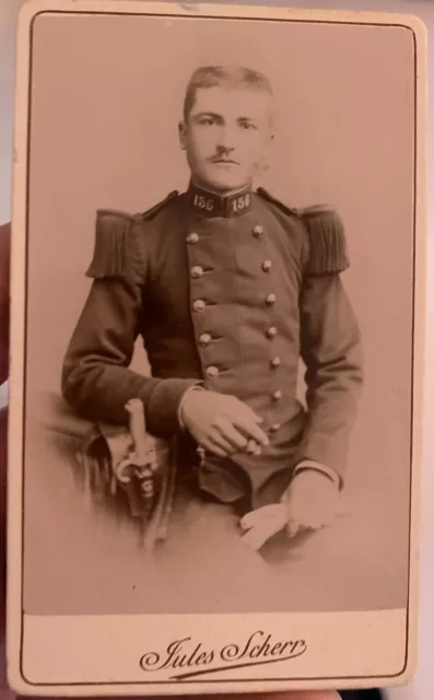 Cdv Militaire Photo Soldat 156e Regiment D’infanterie Épinal