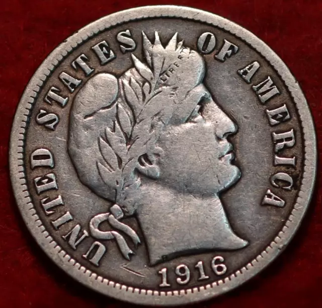 1916 Philadelphia Mint Silver Barber Dime