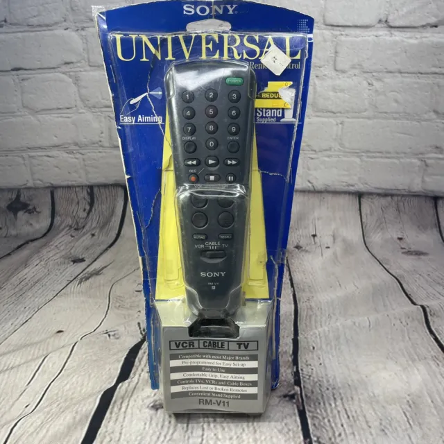 Sony RM-V11 Tv VCR Cable Universal Remote Control New. Distressed box