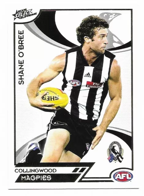 2006 Select Supreme Collingwood Magpies Shane O’bree Card # 42 Afl