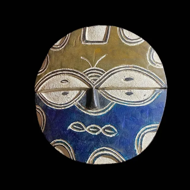 Maschera tribale africana in legno intagliato a mano vintage da appendere...