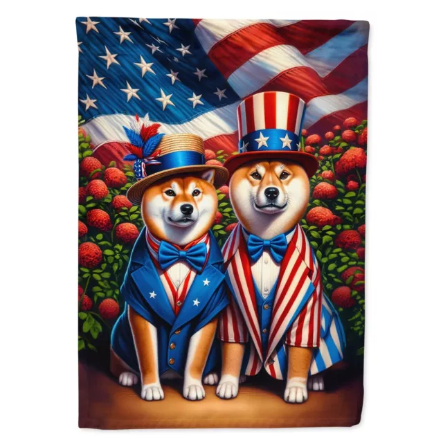 All American Shiba Inu Garden Flag