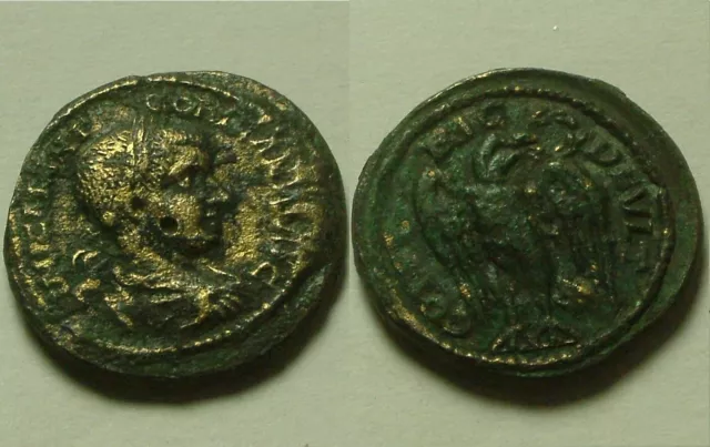 Gordian III 238 AD Rare original ancient Roman coin Deultum Thrace/winged Eagle
