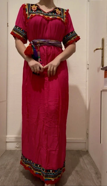 Robe Kabyle Midi Verte - Taille Unique - Caftan Traditionnel Neuf