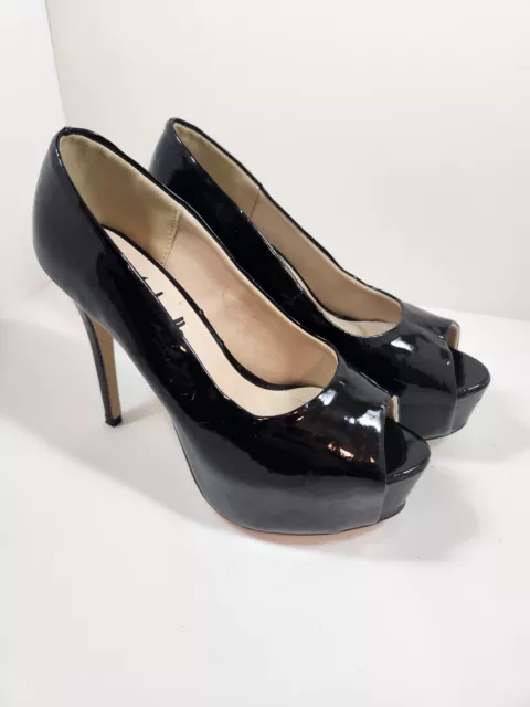 Cinderella of Boston Women's Shoes Size 5 W Black Open Toed Heel
