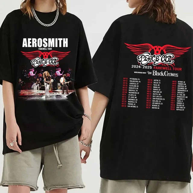 T-shirt Aerosmith 5 Membres - Noir Tailles S à 5XL - Cadeau Fan De Rock