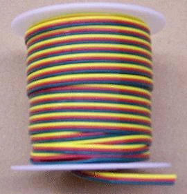 Gargraves 3CW22-1 3-Conductor 22 Gauge Yellow, Red, Green Flat Wire - 100' Spool