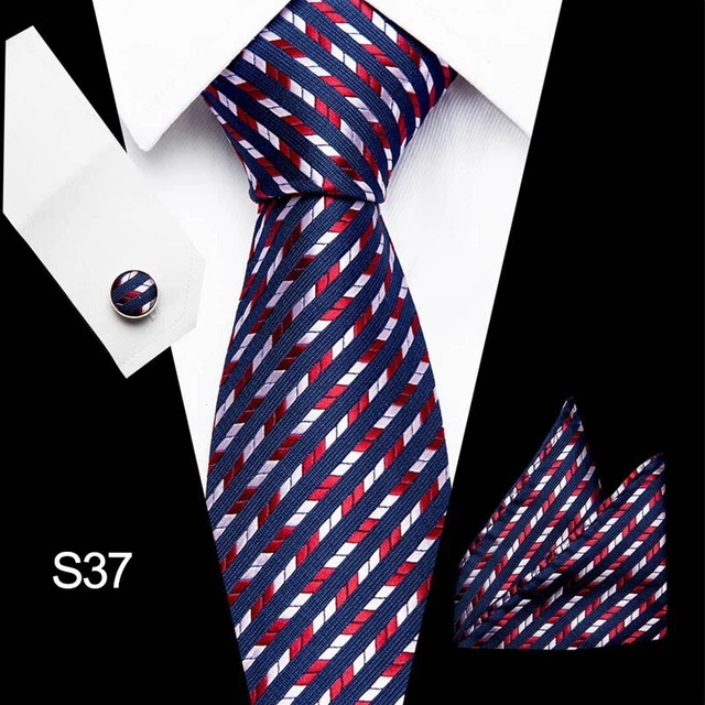 Mens Ties Tie  Paisley Silk Necktie Hanky Set Wedding S37