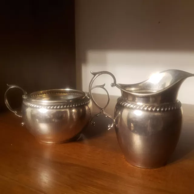 Gorham sterling silver 480/481 creamer and mini sugar bowl set