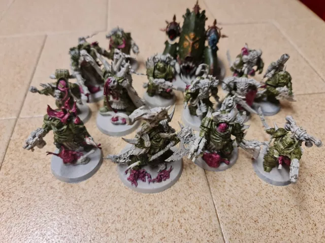 Warhammer 40k Death Guard army Lord Felthius Tainted Cohort Contagion Painted