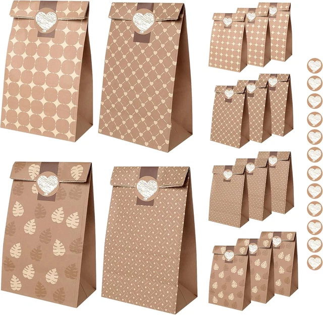 Set di 30 sacchetti regalo di Natale in carta kraft all'ingrosso per il tuo negozio