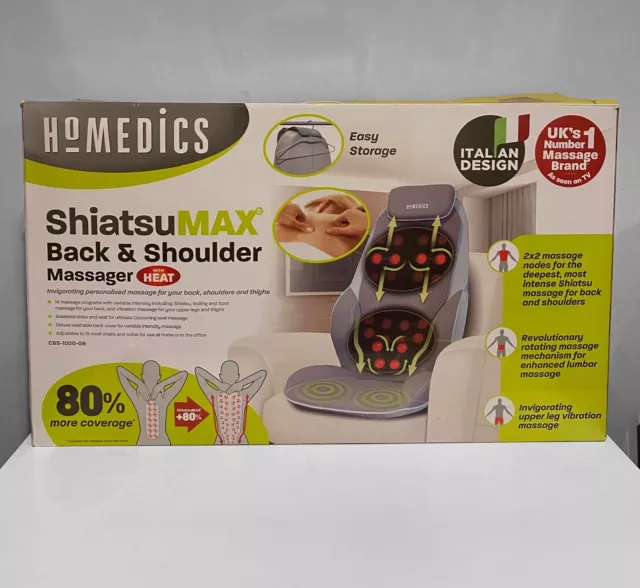 Silla masajeadora de hombro posterior vibración térmica HoMedics Shiatsu Max y control remoto