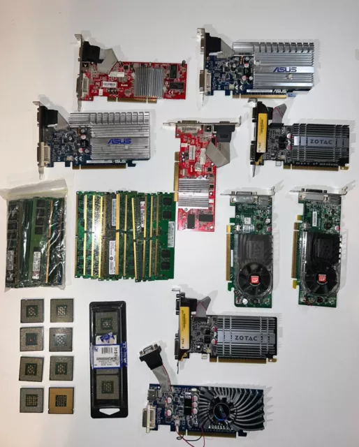 Computer Components And Parts Lot -- Processors, Ram, Graphics Cards!