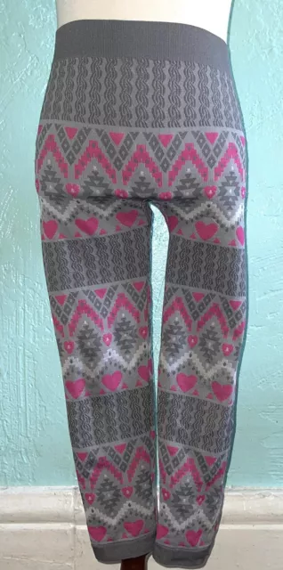 Faded Glory Thick Heart Artist Art Leggings Pants Bottoms Sz 7-10