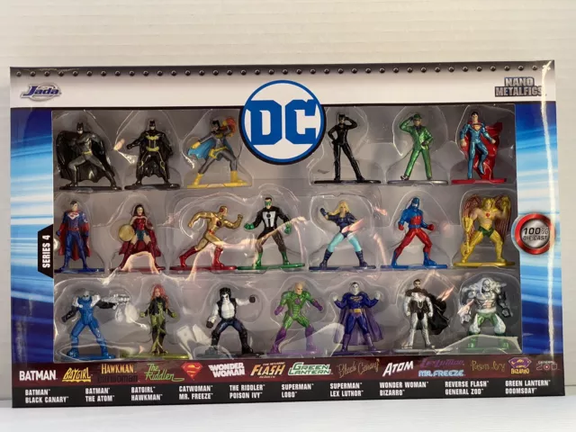 DC Comics Series 4 Die-Cast Figures 20 Pk. 100% DieCast Jada Toys Nano Metalfigs