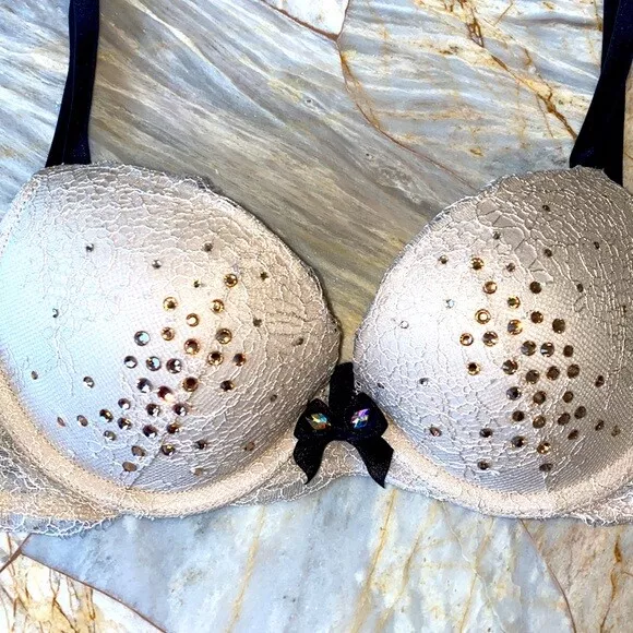 VS Fashion Show Bra Gold Bling Swarovski 32B 3