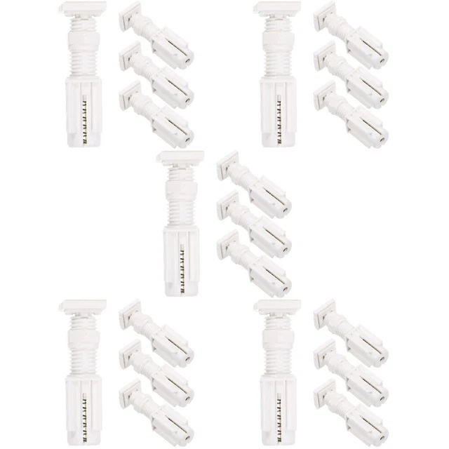 2 Set Kit di Riparazione per Tende a Rullo, 17mm Accessori per Tenda a Rullos, Supporti Staffe di Ricambio Raccordi di Tenda a Rullo per Finestre Sostituire Persiane Accessori(Bianchi