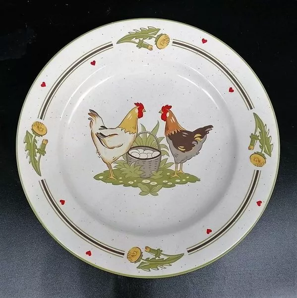 Pfalzkeramik Glückliche Hühner: Kuchenteller / Frühstücksteller - Motiv 2