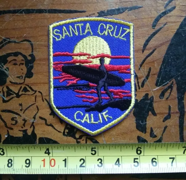 California Santa Cruz Surfing Vintage Sew On Travel Souvenir Patch