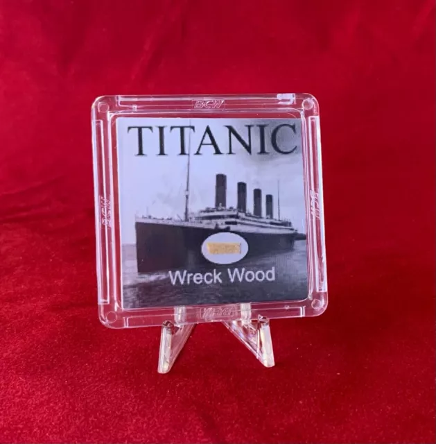 RMS Titanic Real Wreck Wood w/ COA & stand - White Star Line Relic Artifact