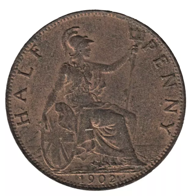 1902 Edward VII Half Penny Coin