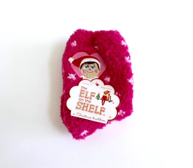 The Elf On The Shelf Cozy Fuzzy Socks Fits Sizes 7-9 - Pink