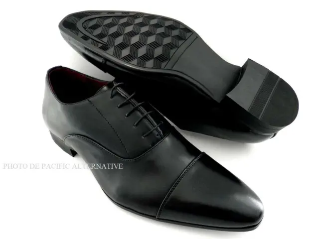 Chaussures HOMME taille 45 noir costume mariage habillé black shoes NEUF #ELG082