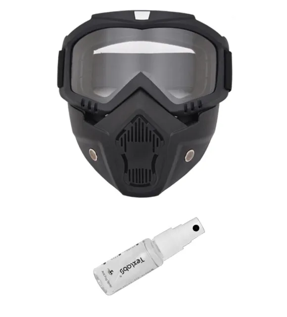 Maschera softair moto sci modulare + antiappannante spray in omaggio