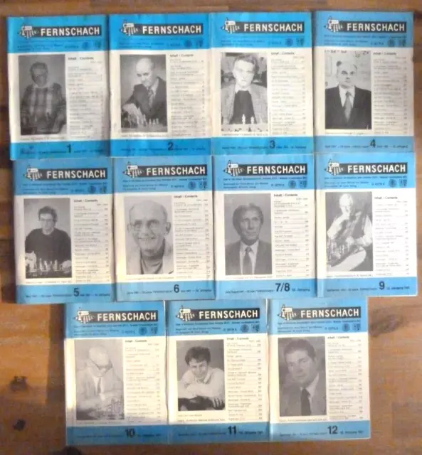 Schach Fernschach Hefte 1-12 / 1991 komplett (Zeitschrift Zeitung Schachblätter)