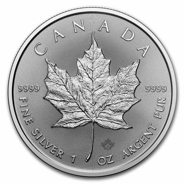 2024 CANADA $5 1oz .9999 Pure SILVER MAPLE LEAF Bullion Coin w/ Maple Privy SML