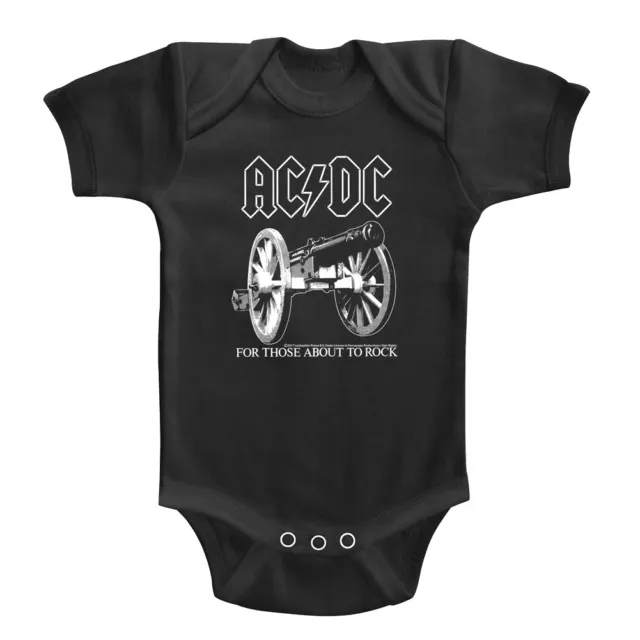 Traje corporal de bebé ACDC for Those About to Rock Cannon álbum banda de rock mono infantil