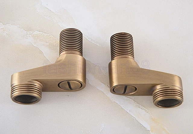 Antique Brass Bathroom Claw Foot Bathtub Faucet Adjustable Swing Arms fba181