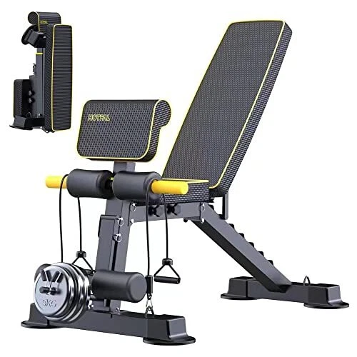 Adjustable Weight Bench,Utility Strength Training Bench Load 650 lbs for Full