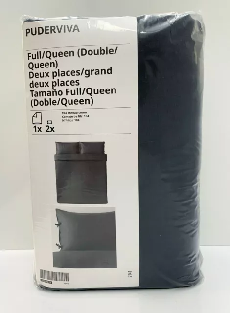 IKEA GRAPALPMAL FULL/QUEEN Duvet cover and pillowcases, gray - NEW $79.99 -  PicClick