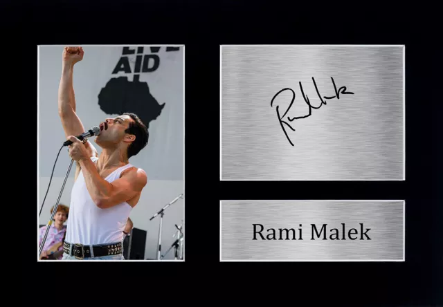 Rami Malek Signed Pre Printed Autograph A4 Photo Gift For Bohemian Rhapsody Fan