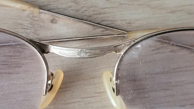 Paire de lunettes anciennes - Monture en or 12 Carats - Marque ALGHA 3