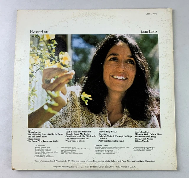 Joan Baez – Blessed Are... 2X LP set, Vanguard 3