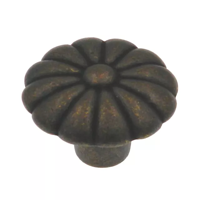 P3172-WOA Windover Antique 1 1/8" Floral Cabinet Knobs Pulls Hickory Vienna