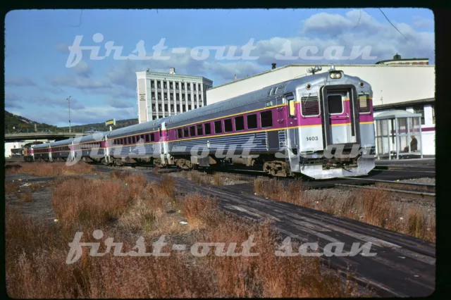 D Original Slide - MBTA Boston 1403 Passenger Scene Boston MA 1983