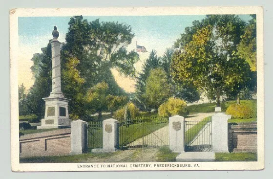 Fredericksburg, Virginia VA ~  National Cemetery  1920s <