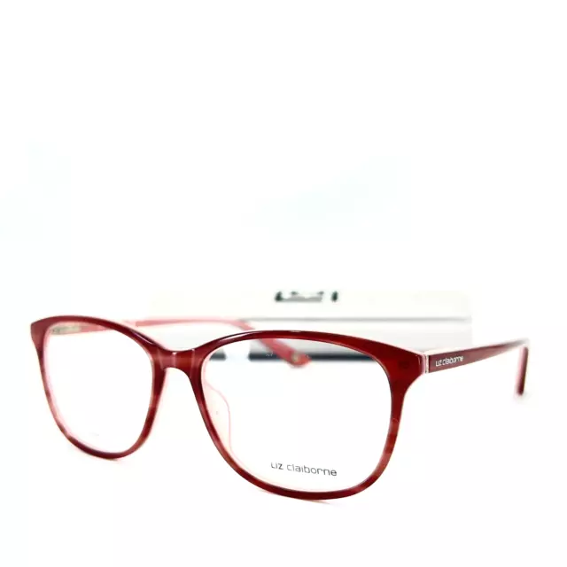 Liz Claiborne Eyeglasses L653 1ZX Pink Rectangle Full Rim Frames 55[]16 140 mm