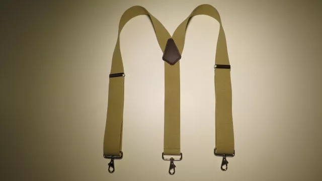 Men's Suspenders with Plastic Belt Loop Snaps, Multiple Colors Y, USA Made
