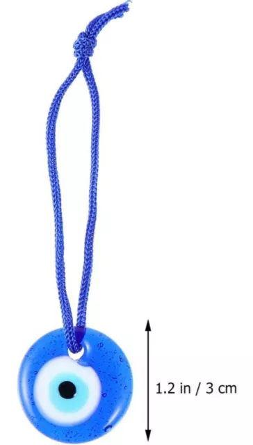 Turkish Blue Evil Eye Handmade  3cm Nazar Beads Charm Pendant Glass Lucky Eye