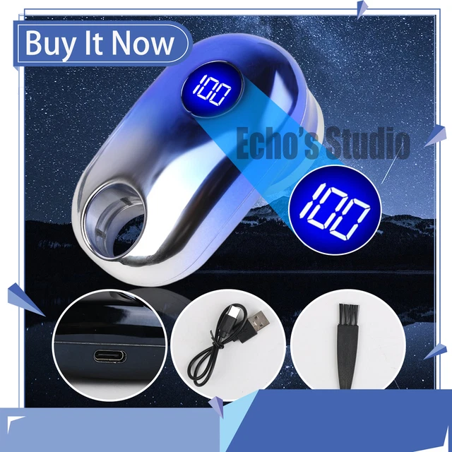Mini afeitadora eléctrica USB recortadora de barba afeitadora portátil mini afeitadora carga como regalo