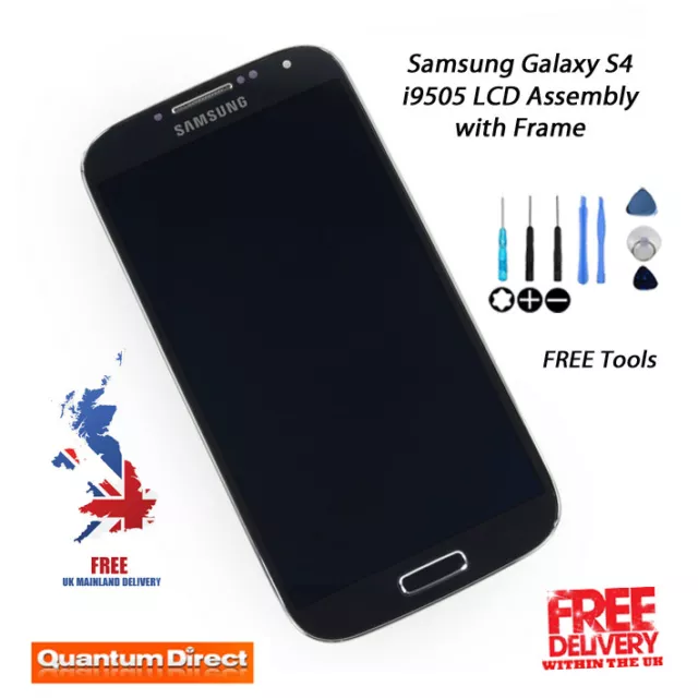 NEW Samsung Galaxy S4 (i9505) LCD Touch Digitiser Assembly with Frame - BLACK