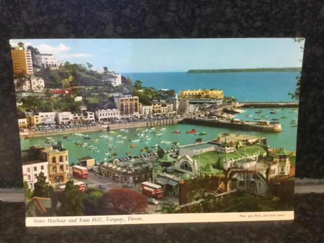 1987 Inner Harbour & Vane Hill Torquay Devon Early 20thC Postcard