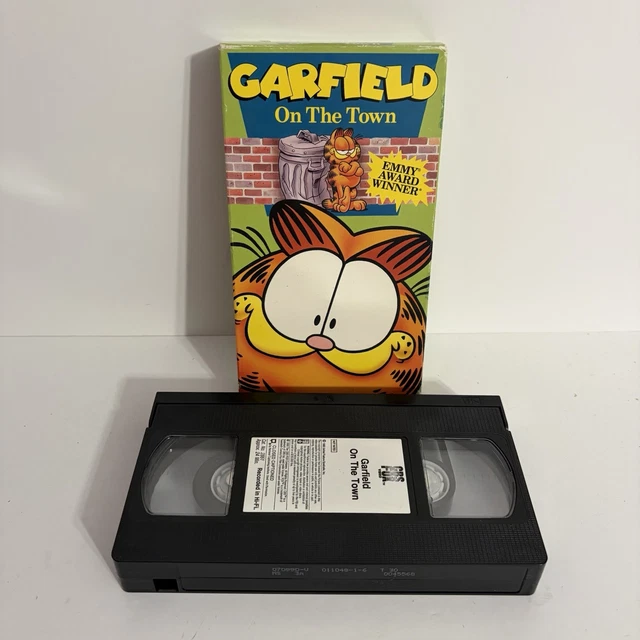 Graffield GARFIELD ON THE Town VHS Tape 1990 CBS Fox Video Animated Cartoon Kids ...